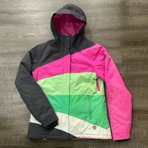Roxy 8K Women's Multicolouren Pattern Ski/Snowboard Jacket Size Large